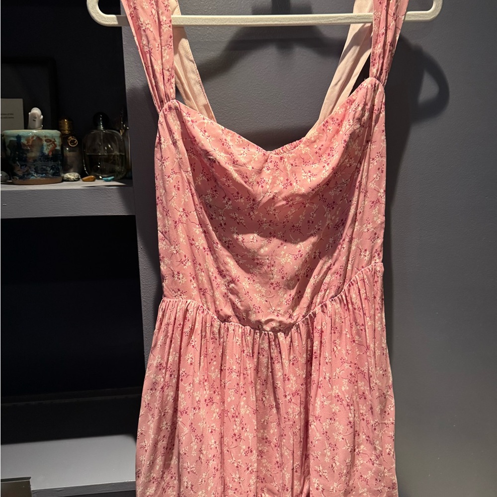 Reformation Pink Floral Dress